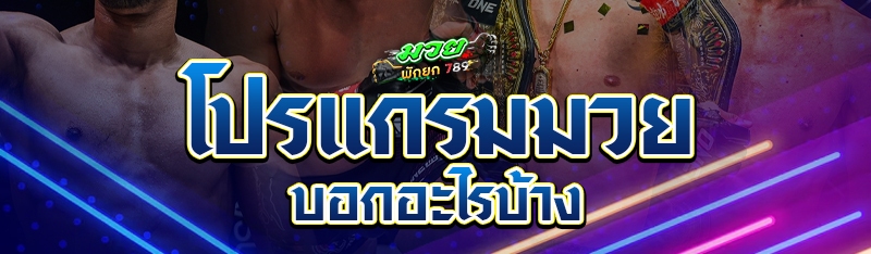 โปรแกรมมวย บอกอะไรบ้าง