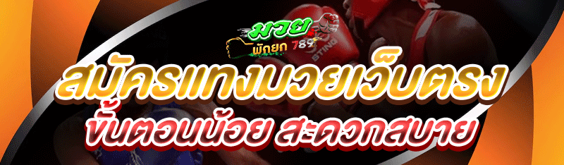 สมัครแทงมวยเว็บตรง ขั้นตอนน้อย สะดวกสบาย